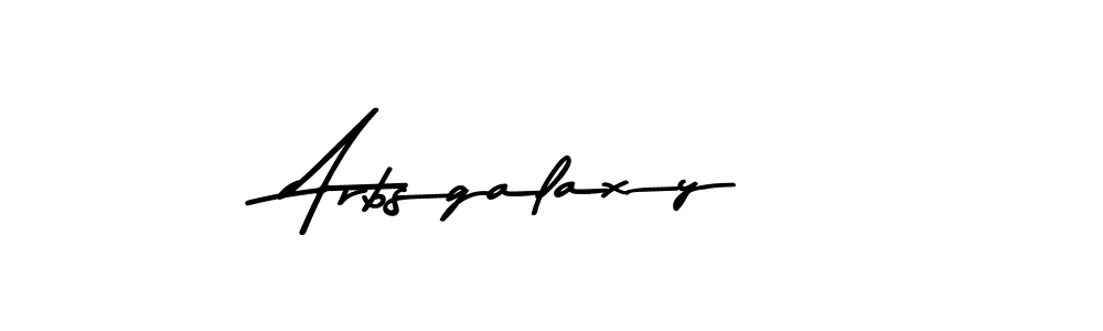 How to make Arbsgalaxy name signature. Use Asem Kandis PERSONAL USE style for creating short signs online. This is the latest handwritten sign. Arbsgalaxy signature style 9 images and pictures png