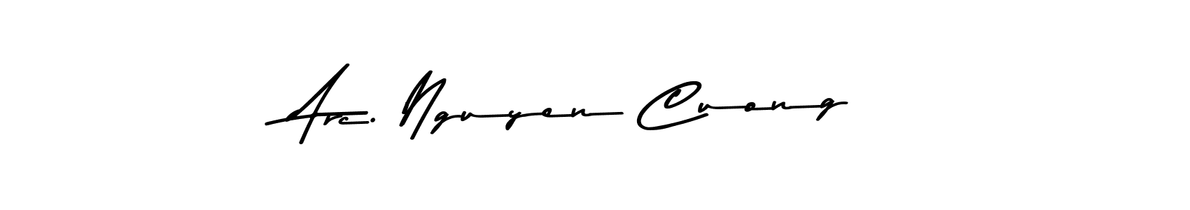 How to make Arc. Nguyen Cuong name signature. Use Asem Kandis PERSONAL USE style for creating short signs online. This is the latest handwritten sign. Arc. Nguyen Cuong signature style 9 images and pictures png