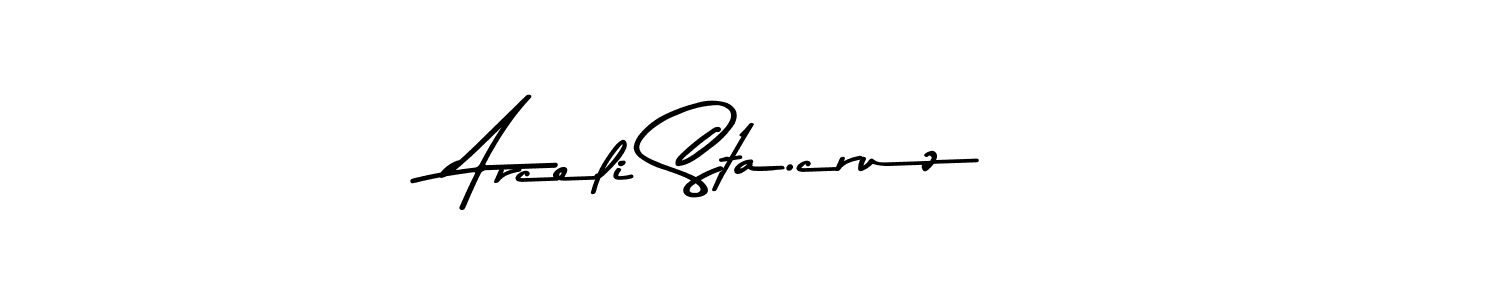 The best way (Asem Kandis PERSONAL USE) to make a short signature is to pick only two or three words in your name. The name Arceli Sta.cruz include a total of six letters. For converting this name. Arceli Sta.cruz signature style 9 images and pictures png