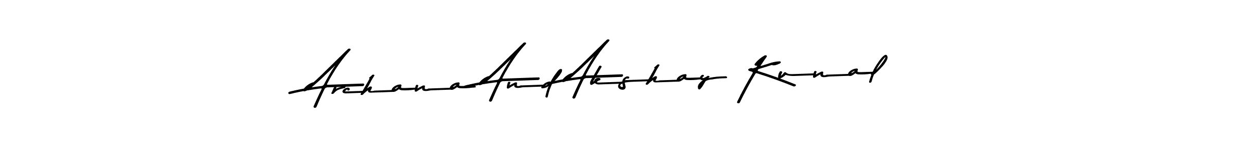 Archana And Akshay Kunal stylish signature style. Best Handwritten Sign (Asem Kandis PERSONAL USE) for my name. Handwritten Signature Collection Ideas for my name Archana And Akshay Kunal. Archana And Akshay Kunal signature style 9 images and pictures png