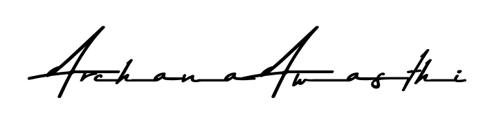 Similarly Asem Kandis PERSONAL USE is the best handwritten signature design. Signature creator online. You can use it as an online autograph creator for name Archana Awasthi. Archana Awasthi signature style 9 images and pictures png