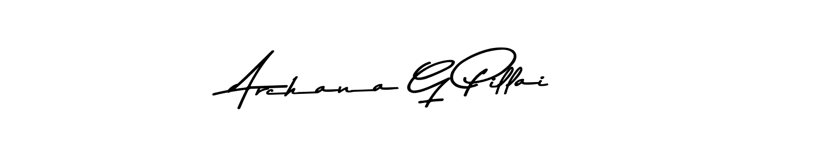 Make a beautiful signature design for name Archana G Pillai. With this signature (Asem Kandis PERSONAL USE) style, you can create a handwritten signature for free. Archana G Pillai signature style 9 images and pictures png