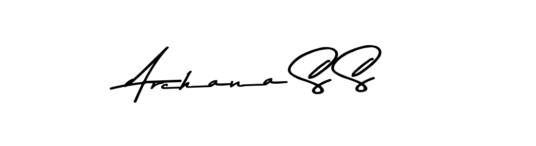Use a signature maker to create a handwritten signature online. With this signature software, you can design (Asem Kandis PERSONAL USE) your own signature for name Archana S S. Archana S S signature style 9 images and pictures png