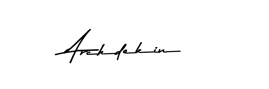 How to make Archdekin name signature. Use Asem Kandis PERSONAL USE style for creating short signs online. This is the latest handwritten sign. Archdekin signature style 9 images and pictures png