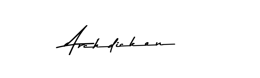 Use a signature maker to create a handwritten signature online. With this signature software, you can design (Asem Kandis PERSONAL USE) your own signature for name Archdicken. Archdicken signature style 9 images and pictures png