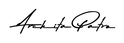 Personalize your online presence with Archita Patro signature rendered in elegant Asem Kandis PERSONAL USE font. Great for website footers and blogs. Archita Patro signature style 9 images and pictures png