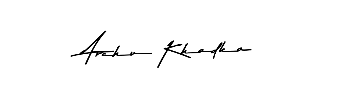 Asem Kandis PERSONAL USE is a professional signature style that is perfect for those who want to add a touch of class to their signature. It is also a great choice for those who want to make their signature more unique. Get Archu Khadka name to fancy signature for free. Archu Khadka signature style 9 images and pictures png