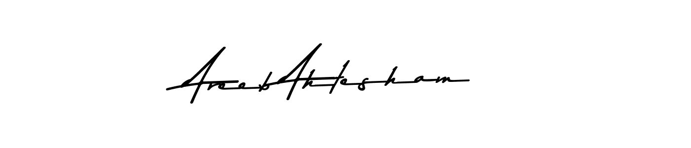 See photos of Areeb Ahtesham official signature by Spectra . Check more albums & portfolios. Read reviews & check more about Asem Kandis PERSONAL USE font. Areeb Ahtesham signature style 9 images and pictures png