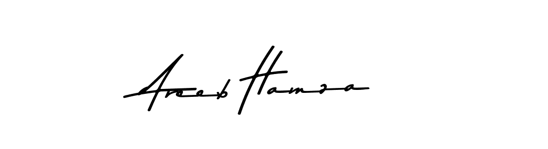 Make a beautiful signature design for name Areeb Hamza. With this signature (Asem Kandis PERSONAL USE) style, you can create a handwritten signature for free. Areeb Hamza signature style 9 images and pictures png