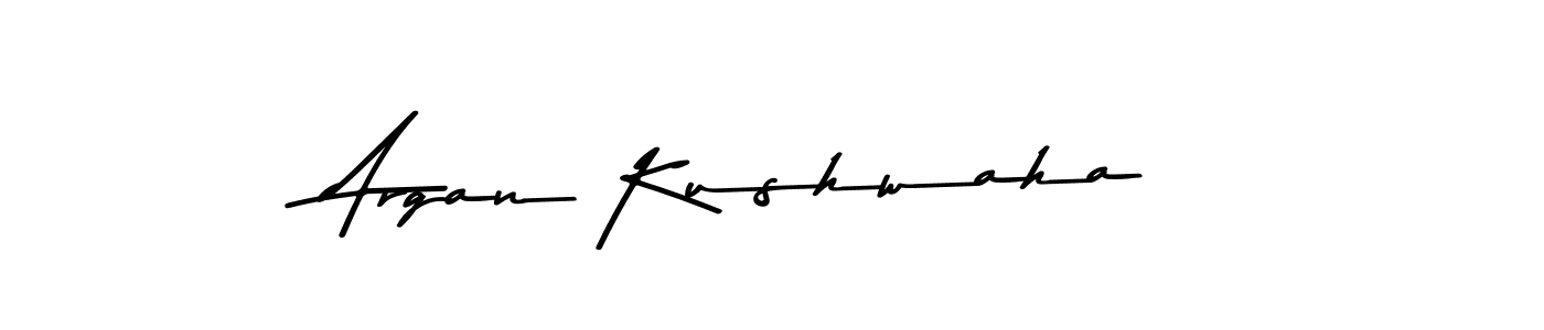 How to make Argan Kushwaha signature? Asem Kandis PERSONAL USE is a professional autograph style. Create handwritten signature for Argan Kushwaha name. Argan Kushwaha signature style 9 images and pictures png