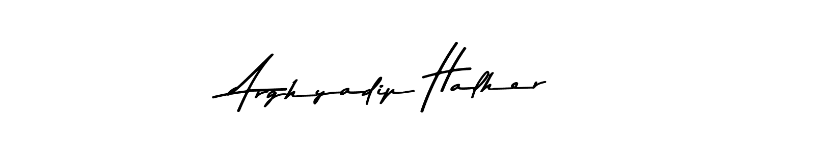 Also You can easily find your signature by using the search form. We will create Arghyadip Halher name handwritten signature images for you free of cost using Asem Kandis PERSONAL USE sign style. Arghyadip Halher signature style 9 images and pictures png