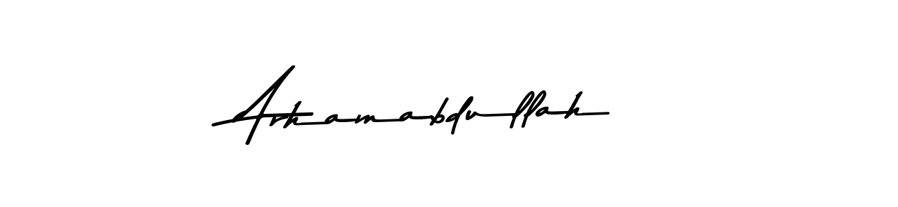 Similarly Asem Kandis PERSONAL USE is the best handwritten signature design. Signature creator online .You can use it as an online autograph creator for name Arhamabdullah. Arhamabdullah signature style 9 images and pictures png