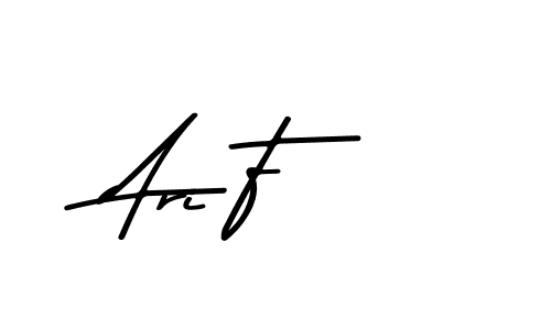 The best way (Asem Kandis PERSONAL USE) to make a short signature is to pick only two or three words in your name. The name Ari F include a total of six letters. For converting this name. Ari F signature style 9 images and pictures png