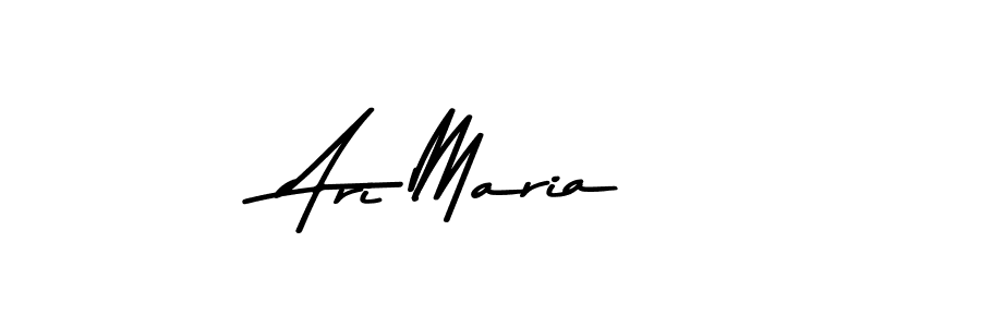 How to make Ari Maria name signature. Use Asem Kandis PERSONAL USE style for creating short signs online. This is the latest handwritten sign. Ari Maria signature style 9 images and pictures png