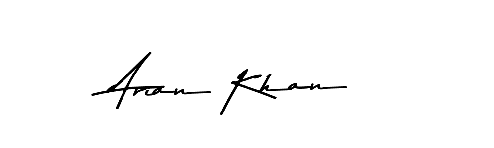 How to make Arian Khan name signature. Use Asem Kandis PERSONAL USE style for creating short signs online. This is the latest handwritten sign. Arian Khan signature style 9 images and pictures png