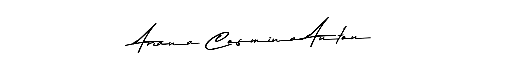 Ariana Cosmina Anton stylish signature style. Best Handwritten Sign (Asem Kandis PERSONAL USE) for my name. Handwritten Signature Collection Ideas for my name Ariana Cosmina Anton. Ariana Cosmina Anton signature style 9 images and pictures png