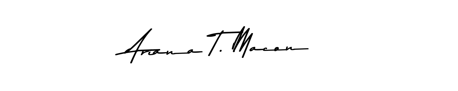 Asem Kandis PERSONAL USE is a professional signature style that is perfect for those who want to add a touch of class to their signature. It is also a great choice for those who want to make their signature more unique. Get Ariana T. Macon name to fancy signature for free. Ariana T. Macon signature style 9 images and pictures png