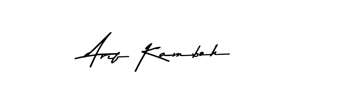 How to make Arif Kamboh signature? Asem Kandis PERSONAL USE is a professional autograph style. Create handwritten signature for Arif Kamboh name. Arif Kamboh signature style 9 images and pictures png