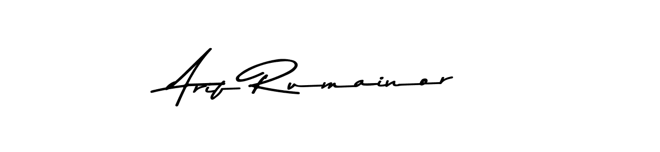 Also You can easily find your signature by using the search form. We will create Arif Rumainor name handwritten signature images for you free of cost using Asem Kandis PERSONAL USE sign style. Arif Rumainor signature style 9 images and pictures png