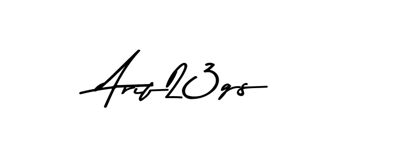 How to make Arif23gs name signature. Use Asem Kandis PERSONAL USE style for creating short signs online. This is the latest handwritten sign. Arif23gs signature style 9 images and pictures png