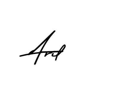 How to make Aril name signature. Use Asem Kandis PERSONAL USE style for creating short signs online. This is the latest handwritten sign. Aril signature style 9 images and pictures png