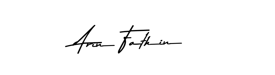 Create a beautiful signature design for name Arin Fathin. With this signature (Asem Kandis PERSONAL USE) fonts, you can make a handwritten signature for free. Arin Fathin signature style 9 images and pictures png
