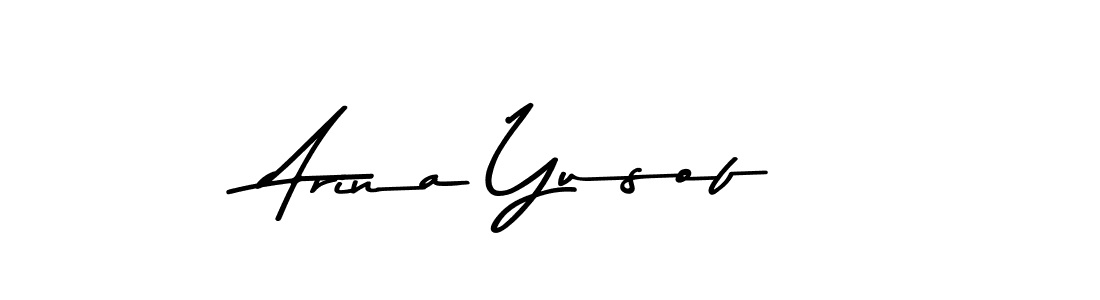 Use a signature maker to create a handwritten signature online. With this signature software, you can design (Asem Kandis PERSONAL USE) your own signature for name Arina Yusof. Arina Yusof signature style 9 images and pictures png