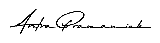 A dynamic signature style for Aritra Pramanick using Asem Kandis PERSONAL USE script. Designed to look authentic, handwritten, and professional. Aritra Pramanick signature style 9 images and pictures png