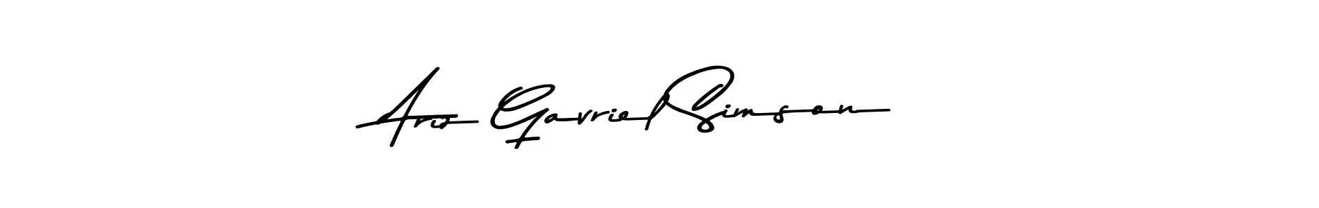 How to make Ariz Gavriel Simson signature? Asem Kandis PERSONAL USE is a professional autograph style. Create handwritten signature for Ariz Gavriel Simson name. Ariz Gavriel Simson signature style 9 images and pictures png