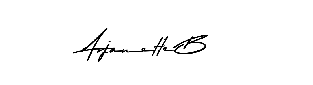 The best way (Asem Kandis PERSONAL USE) to make a short signature is to pick only two or three words in your name. The name Arjanette B include a total of six letters. For converting this name. Arjanette B signature style 9 images and pictures png
