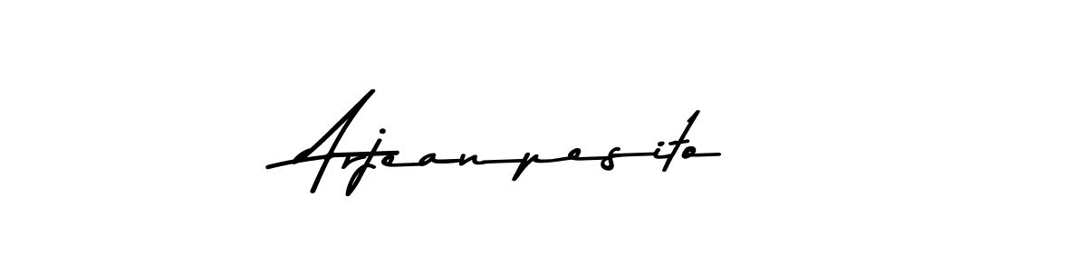 You should practise on your own different ways (Asem Kandis PERSONAL USE) to write your name (Arjeanpesito) in signature. don't let someone else do it for you. Arjeanpesito signature style 9 images and pictures png