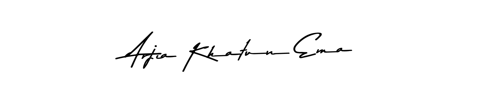 Make a beautiful signature design for name Arjia Khatun Ema. With this signature (Asem Kandis PERSONAL USE) style, you can create a handwritten signature for free. Arjia Khatun Ema signature style 9 images and pictures png