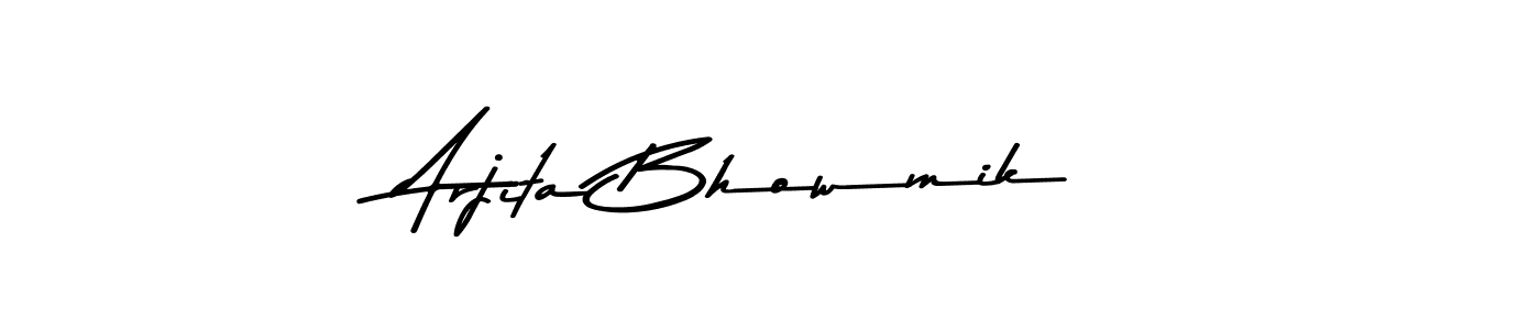 Create a beautiful signature design for name Arjita Bhowmik. With this signature (Asem Kandis PERSONAL USE) fonts, you can make a handwritten signature for free. Arjita Bhowmik signature style 9 images and pictures png