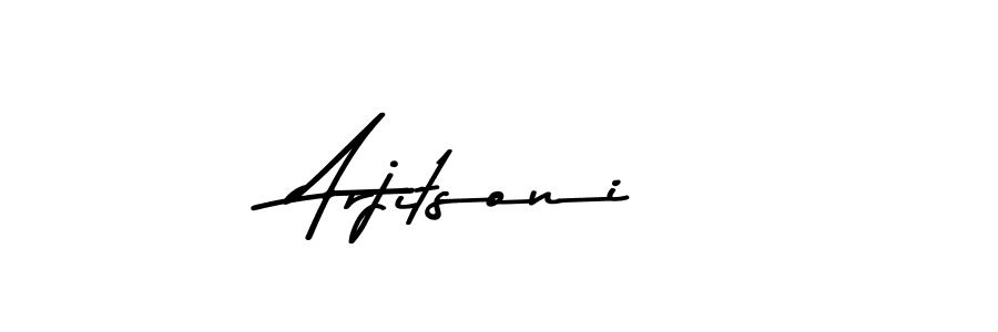 Create a beautiful signature design for name Arjitsoni. With this signature (Asem Kandis PERSONAL USE) fonts, you can make a handwritten signature for free. Arjitsoni signature style 9 images and pictures png