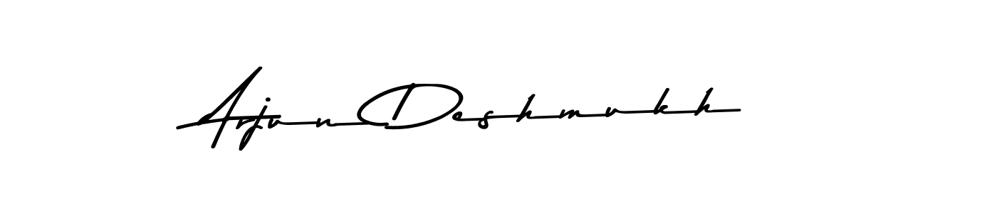 How to make Arjun Deshmukh name signature. Use Asem Kandis PERSONAL USE style for creating short signs online. This is the latest handwritten sign. Arjun Deshmukh signature style 9 images and pictures png