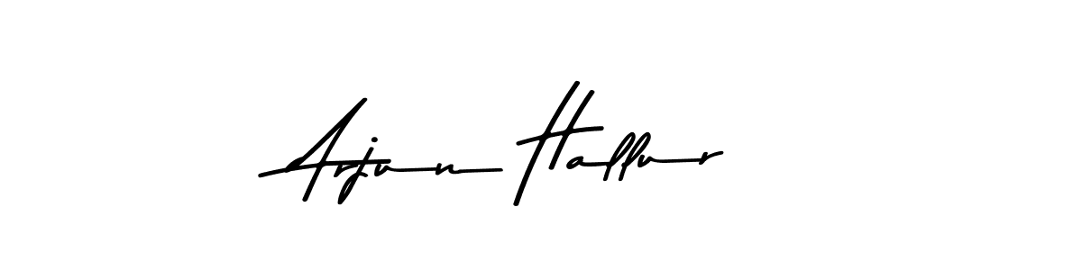 How to make Arjun Hallur name signature. Use Asem Kandis PERSONAL USE style for creating short signs online. This is the latest handwritten sign. Arjun Hallur signature style 9 images and pictures png