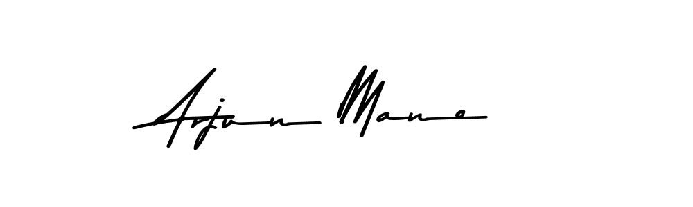 How to make Arjun Mane name signature. Use Asem Kandis PERSONAL USE style for creating short signs online. This is the latest handwritten sign. Arjun Mane signature style 9 images and pictures png