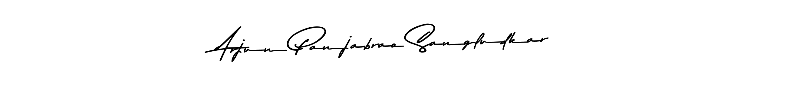 The best way (Asem Kandis PERSONAL USE) to make a short signature is to pick only two or three words in your name. The name Arjun Panjabrao Sangludkar include a total of six letters. For converting this name. Arjun Panjabrao Sangludkar signature style 9 images and pictures png