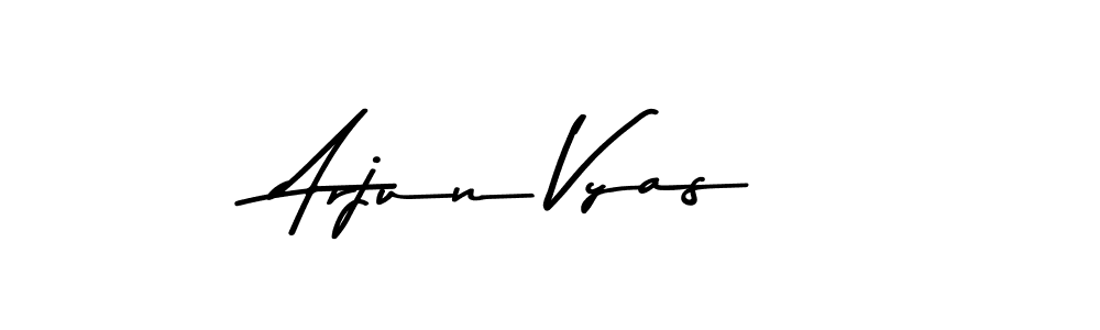 Create a beautiful signature design for name Arjun Vyas. With this signature (Asem Kandis PERSONAL USE) fonts, you can make a handwritten signature for free. Arjun Vyas signature style 9 images and pictures png