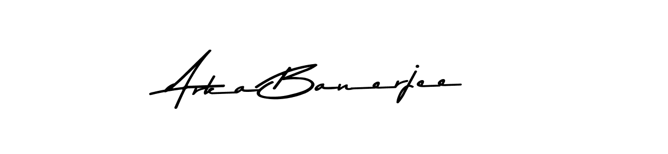 Create a beautiful signature design for name Arka Banerjee. With this signature (Asem Kandis PERSONAL USE) fonts, you can make a handwritten signature for free. Arka Banerjee signature style 9 images and pictures png