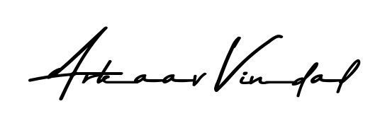 Create an unforgettable impression when signing with Arkaav Vindal name styled in Asem Kandis PERSONAL USE typography. 100% free online generator. Arkaav Vindal signature style 9 images and pictures png