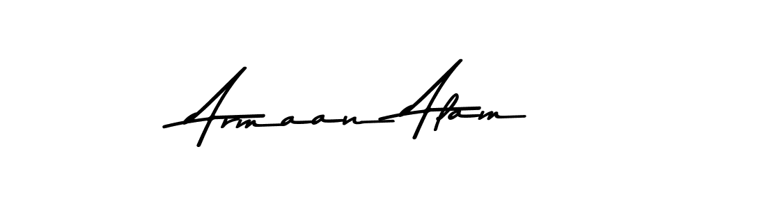 How to make Armaan Alam name signature. Use Asem Kandis PERSONAL USE style for creating short signs online. This is the latest handwritten sign. Armaan Alam signature style 9 images and pictures png