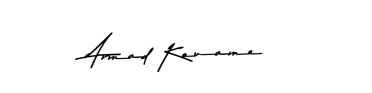 Create a beautiful signature design for name Armad Kouame. With this signature (Asem Kandis PERSONAL USE) fonts, you can make a handwritten signature for free. Armad Kouame signature style 9 images and pictures png