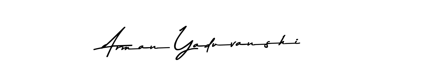 Make a beautiful signature design for name Arman Yaduvanshi. With this signature (Asem Kandis PERSONAL USE) style, you can create a handwritten signature for free. Arman Yaduvanshi signature style 9 images and pictures png