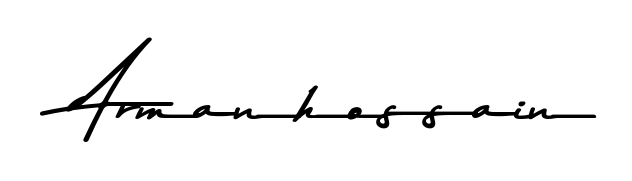 A stylish, flowing autograph style designed for name Armanhossain using Asem Kandis PERSONAL USE typography. Perfect for digital creative projects. Armanhossain signature style 9 images and pictures png