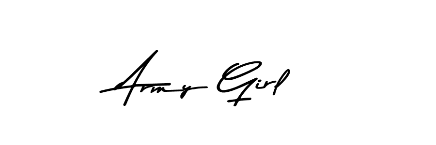 How to make Army Girl name signature. Use Asem Kandis PERSONAL USE style for creating short signs online. This is the latest handwritten sign. Army Girl signature style 9 images and pictures png