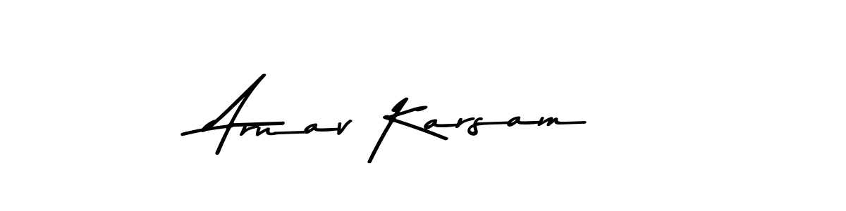 How to Draw Arnav Karsam signature style? Asem Kandis PERSONAL USE is a latest design signature styles for name Arnav Karsam. Arnav Karsam signature style 9 images and pictures png