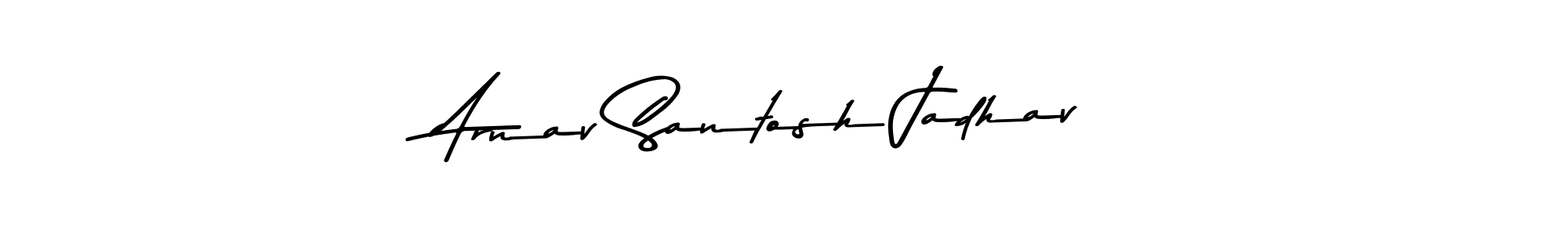 This is the best signature style for the Arnav Santosh Jadhav name. Also you like these signature font (Asem Kandis PERSONAL USE). Mix name signature. Arnav Santosh Jadhav signature style 9 images and pictures png