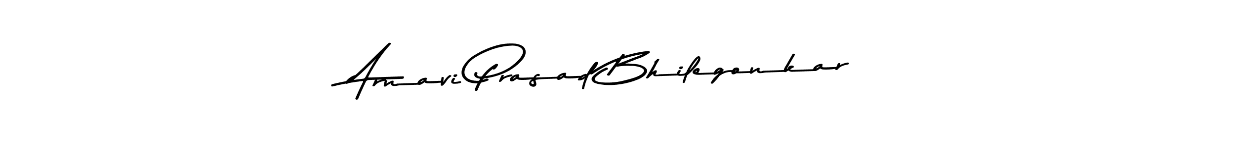 How to make Arnavi Prasad Bhilegonkar name signature. Use Asem Kandis PERSONAL USE style for creating short signs online. This is the latest handwritten sign. Arnavi Prasad Bhilegonkar signature style 9 images and pictures png