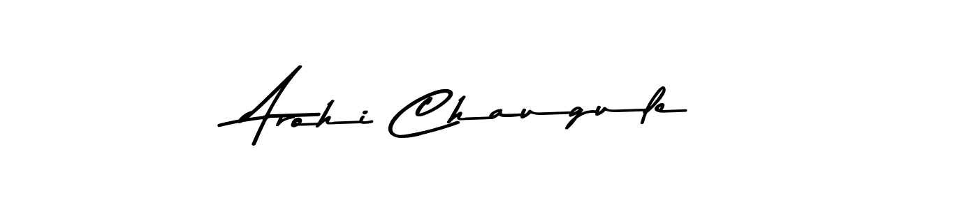 How to make Arohi Chaugule name signature. Use Asem Kandis PERSONAL USE style for creating short signs online. This is the latest handwritten sign. Arohi Chaugule signature style 9 images and pictures png
